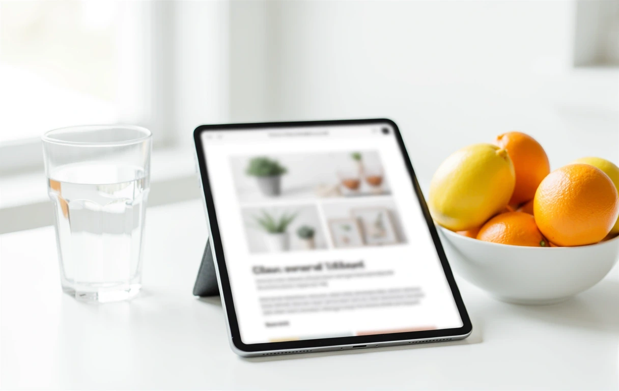 Healthy lifestyle workspace